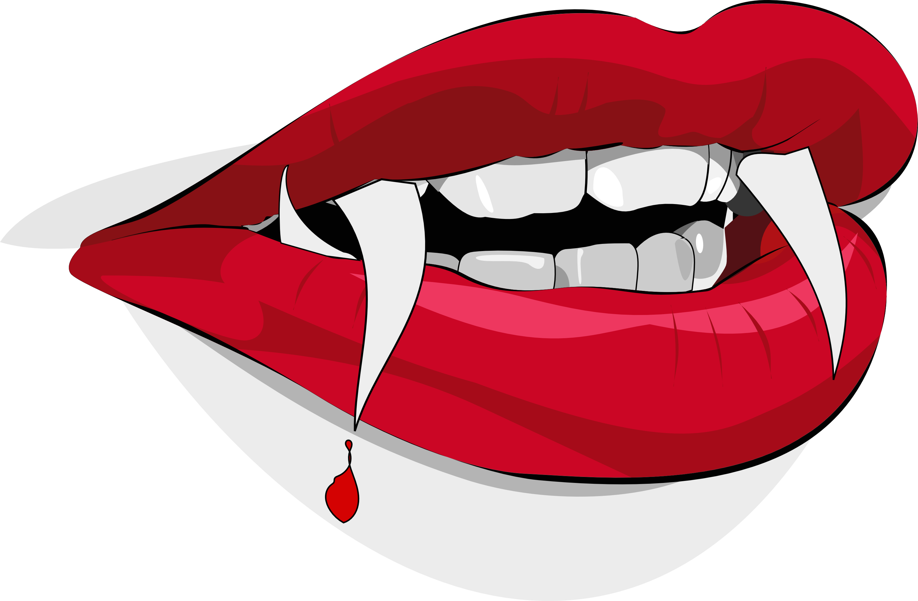Bloody Vampire Lips - Free Halloween Vector Clipart Illustration
