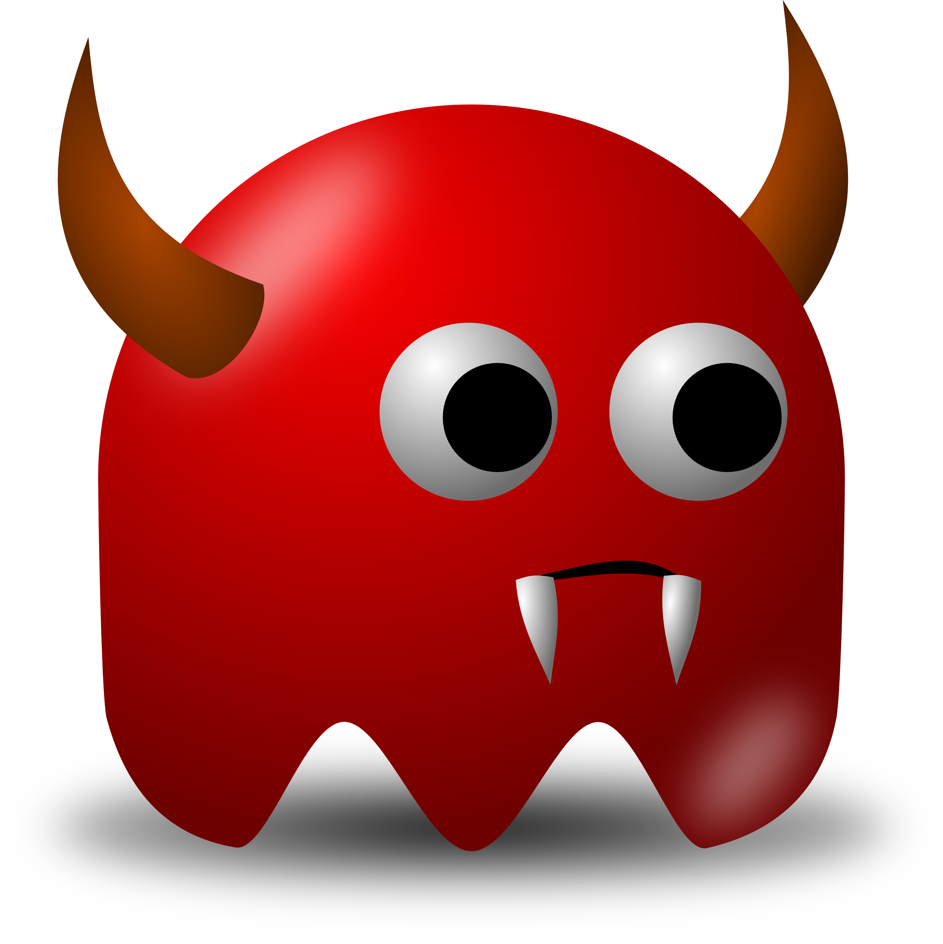 Devil Avatar Character With Horns And Fangs - Free Vector Clipart