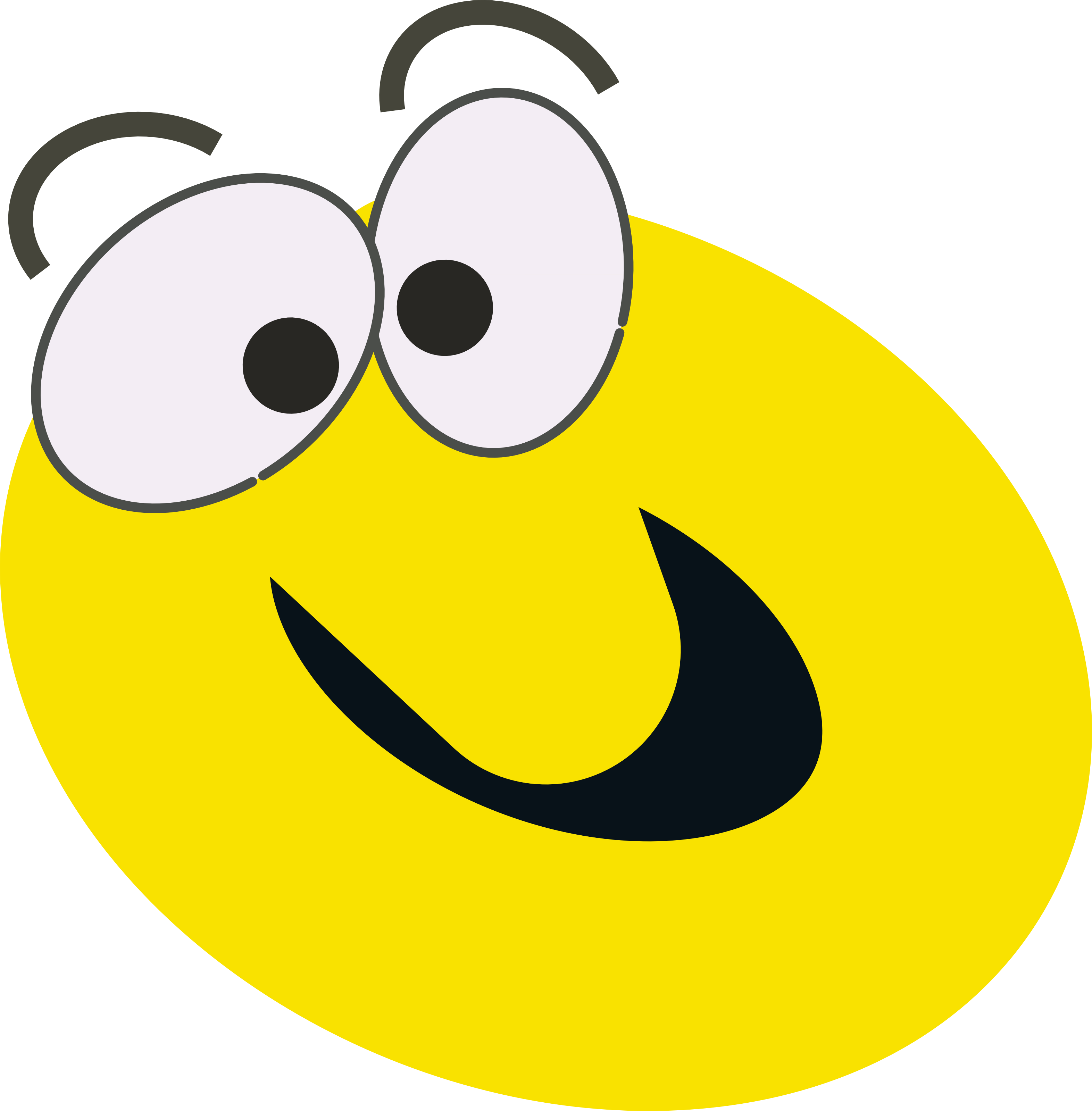Free vector graphic of a cartoon styled smile face with big-wide open ...