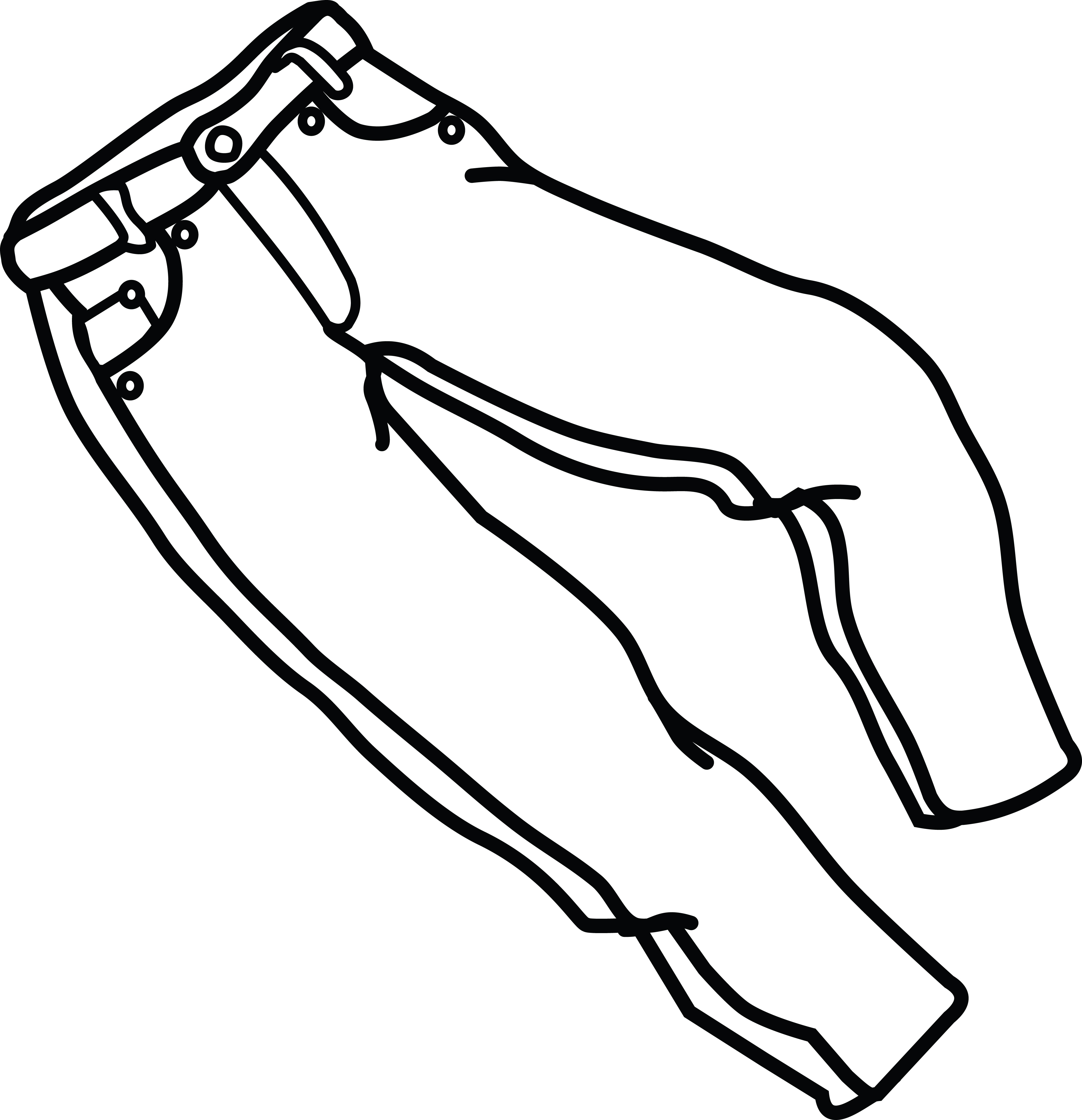jeans clipart black and white