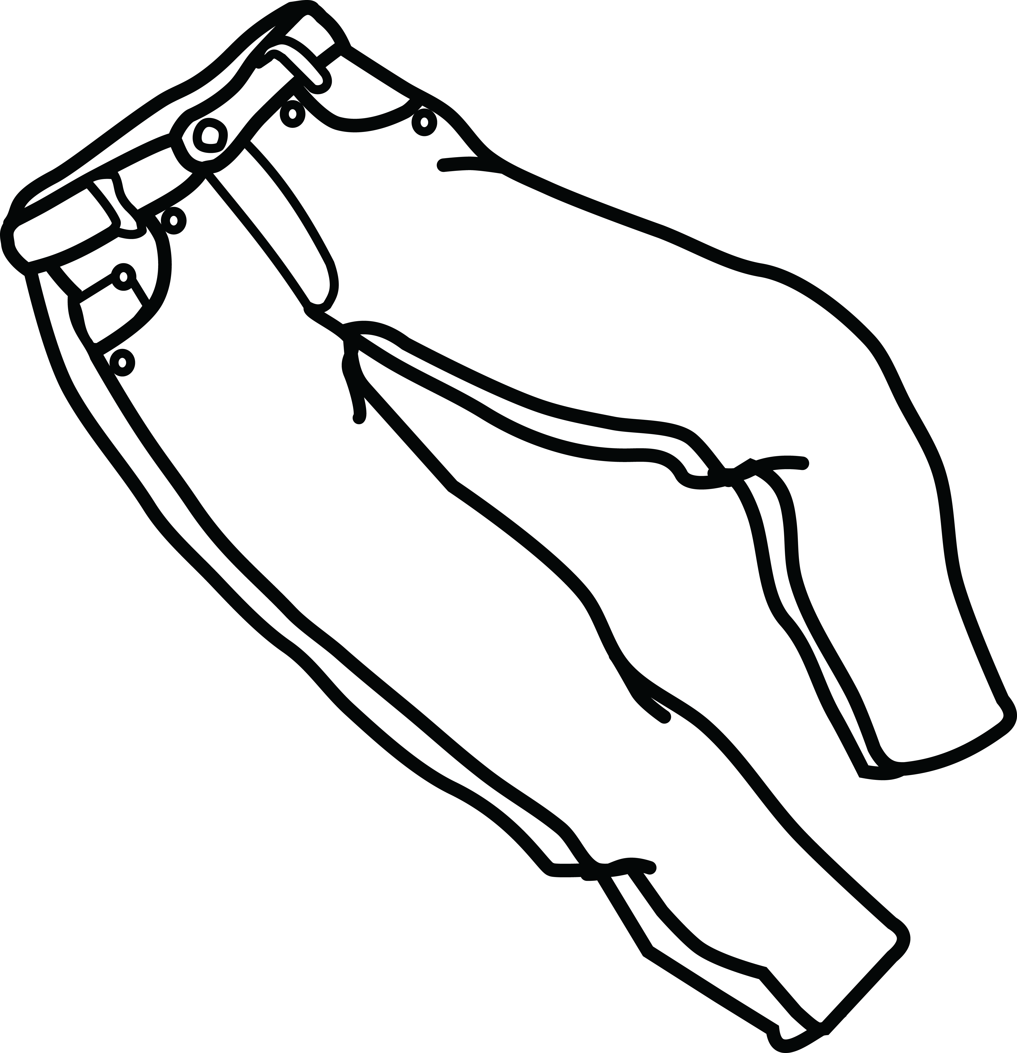 Free Clipart Of A pair of jeans