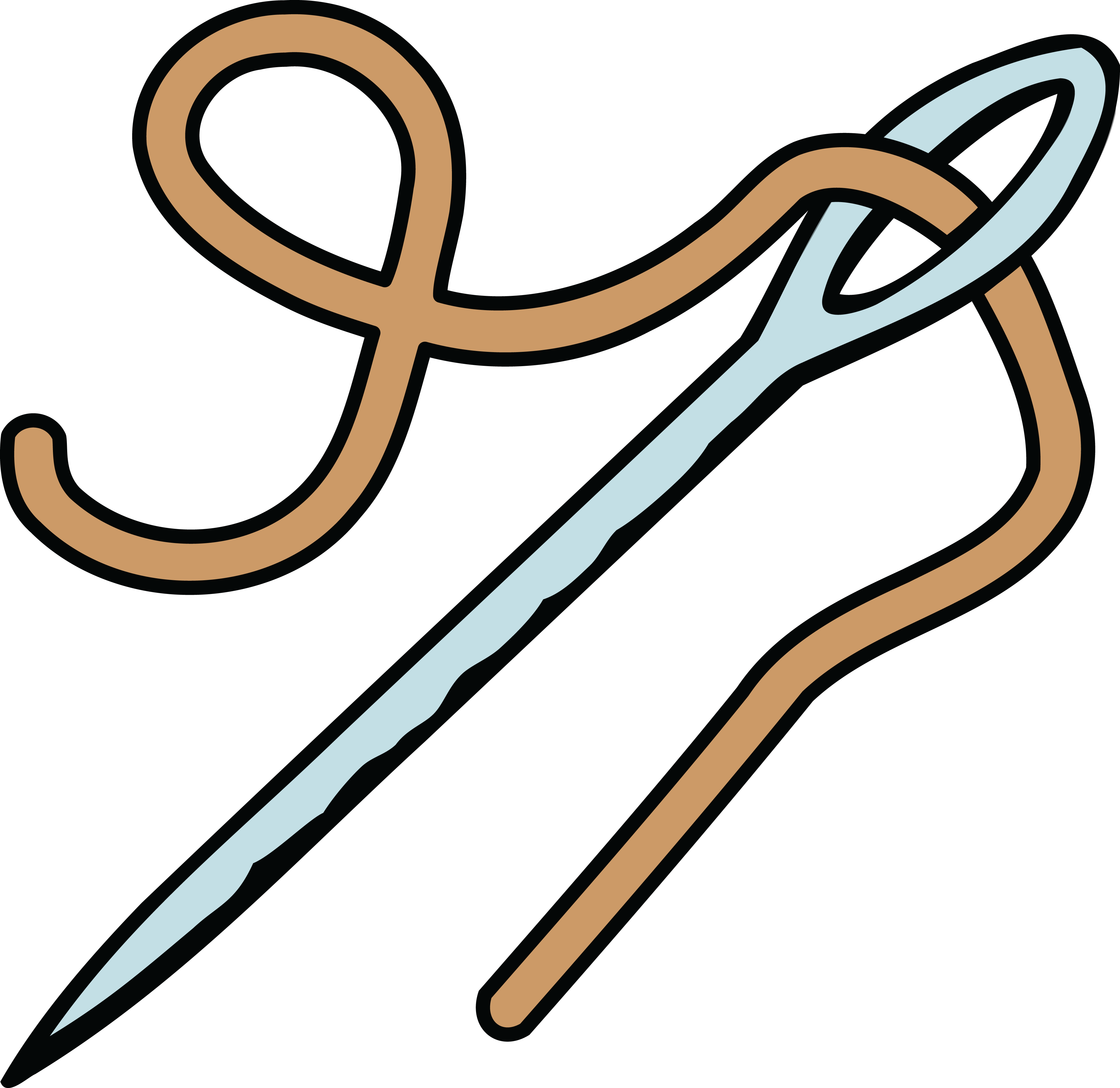 Free Clipart Of A needle and thread