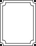Free Clipart Of A Simple Black And White Frame