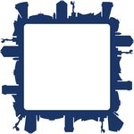 Free Clipart Of A Square Frame Of The Wichita Kansas Skyline