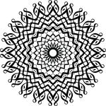 Free Clipart Of A Black And White Calligraphic Mandala