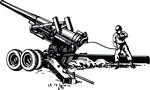 Free Clipart Of A Soldier Operating Artillery