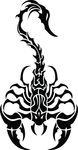 Free Clipart Of A Black And White Tribal Scorpion
