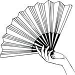 Free Clipart Of A Hand Holding A Fan