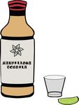 Free Clipart Of A Bottle Of Tequila