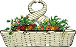 Free Clipart Of A Basket And Hors Of Plenty