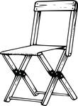 Free Clipart Of A Folding Camp Chair