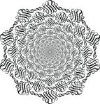 Free Clipart Of A Black And White Calligraphic Vortex