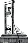 Free Clipart Of A Man In A Guillotine