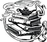 Free Clipart Of Books With A Genie Lamp