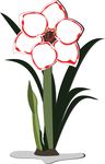 Free Clipart Of An Amaryllis Flower