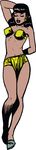 Free Clipart Of A Pop Art Comic Styled Woman In A Bikini