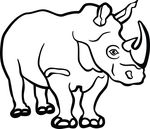 Free Clipart Of A Rhino