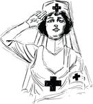 Free Clipart Of A Saluting Nurse