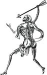 Free Clipart Of A Skeleton Throwing An Arrow