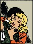Free Clipart Of A Pop Art Comic Styled Couple Hugging