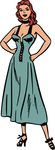 Free Clipart Of A Retro Woman