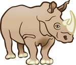 Free Clipart Of A Rhino