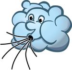 Free Clipart Of A Cloud Blowing Wind