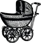 Free Clipart Of A Baby Stroller