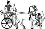 Free Clipart Of An Egyptian Carriage And Bow Hunters