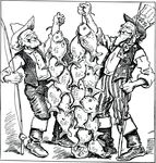 Free Clipart Of Uncle Sam And A Fisherman With Their Catch