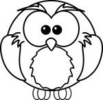 Free Cartoon Owl Coloring Page Clipart