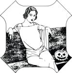 Free Clipart Of A Halloween Lady