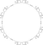 Free Clipart Of A Round Swirl Frame