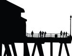 Free Clipart Of A Silhouetted Pier