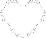 Free Clipart Of A Heart Swirl Frame