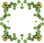 Free Clipart Of A St Patricks Day Border Of Shamrock Clovers