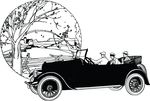 Free Clipart Of A Country Car Tour