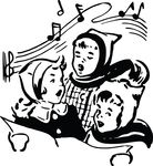 Free Clipart Of A Group Of Christmas Carolers