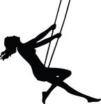 Free Clipart Of A Woman Swinging
