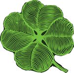 Free Clipart Of A St Paddys Day Shamrock Four Leaf Clover