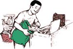 Free Clipart Of A Boy Doing Laundry