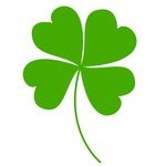 Free Clipart Of A Green St Paddys Day Shamrock Four Leaf Clover