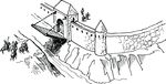 Free Clipart Of A Drawbridge At A Fort