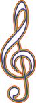 Free Clipart Of A Rainbow Music Clef