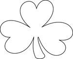 Free Clipart Of A Black And White Lineart Coloring Page Shamrock Clover