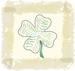 Free Clipart Of A Paddys Day Four Leaf Shamrock Clover