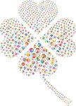 Free Clipart Of A Colorful Shamrock Formed Of Hearts