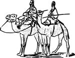 Free Clipart Of Men On Camels