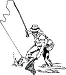 Free Clipart Of A Man Fishing