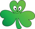 Free Clipart Of A Happy Cartoon Shamrock Character